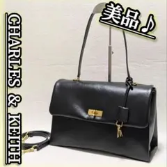 美品　チャールズ＆キース 2way ワンハンドルバッグ ターンロックのサムネイル