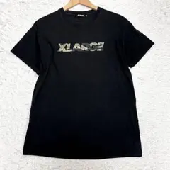 X-LARGE エクストララージ カモフラ ロゴ Tシャツ Ｍ ブラックのサムネイル