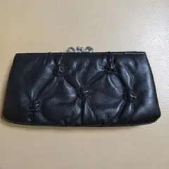 本革ヴィンテージ風 がま口クラッチバッグ ショルダーバッグ 2WAY 