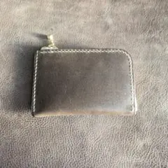 【ハンドメイド】 手縫いのミニ財布 【レザー】 ダークブラウン