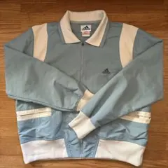 adidas 水色 ジップアップジャケット