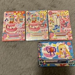 アイカツカード　星宮いちご　なないろマカロンコーデ4枚セット