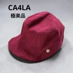 CA4LAカシラ キャスケット リネン日本製レッド系つばワイヤーユニセックスのサムネイル