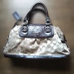 Coach シグネチャー ハンドバッグ ブラウンのサムネイル