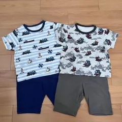 【90】ユニクロ 男の子 トーマス 半袖パジャマ 2セットのサムネイル