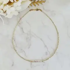 ◇天然石◇ 淡水パール　ビーズネックレス　チョーカー　シンプルネックレス