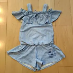 ALGY　サックスブルー　ストライプワンピース水着