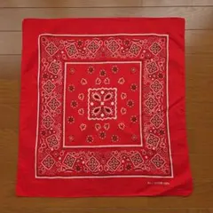 バンダナ　ハンカチ　赤色