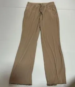 最終値下げ‼︎GU ベージュ リブパンツ Lサイズ