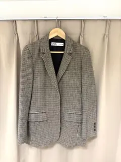 ZARA ジャケット テーラード S チェック 格子柄