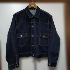 GU S 濃紺 2ndデニムジャケット Gジャン 短丈　シンチバック