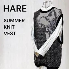 HARE（ハレ）フラワーモチーフニットベスト ゆったり モード ユニセックス F