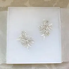 【試着のみ】ステラブライダル　リーフ　ピアス　Nina