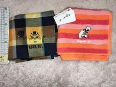 ANNA SUI チェック柄タオルとagnis b. ストライプタオル