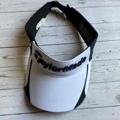 TaylorMade ゴルフ メンズ サンバイザー ホワイト ブラック ロゴ帽子のサムネイル