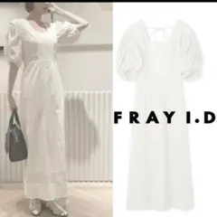 FRAY ID カットコンビパフワンピース