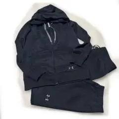 値下げ中UNDER ARMOUR ジャージ上下セット SM ブラック