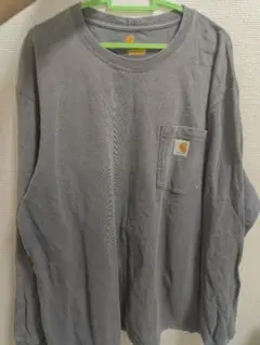 Carhartt グレー 長袖シャツ ポケット付き