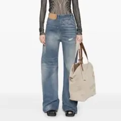 MM6 TWIST WIDE LEG JEANS マルジェラ シンチバックのサムネイル