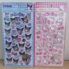 ボンボンドロップシール サンリオ キティ クロミ 2種セット