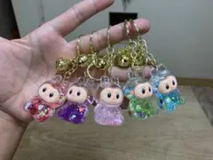 LABUBU　ラブブ　らぶぶカラフルキーホルダー　キラキラ かわいい　5個SET