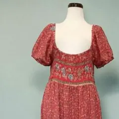 フラワー柄ロングワンピース