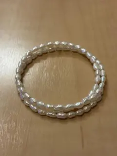 淡水パール 3連 ブレスレット レディース