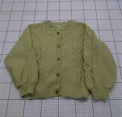 KHALITA ケーブル編みニットカーディガン L