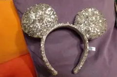 ディズニーランド シルバー スパンコール カチューシャ