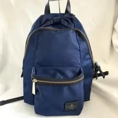 【美品】ランバンオンブルー　トロカデロ ネイビー ナイロンリュック　紺　リボンのサムネイル
