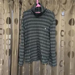 BURBERRY BLACK LABEL ダイヤモンドパターン タートルネック３