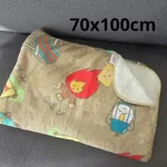 未使用　おえかきさん　裏ボア　ブランケット 70x100cm