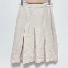 トラサルディ|シルクウール混 タック フレアスカート【38】ファスナー シンプル