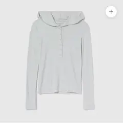 SeaRoomLynn Hoodie Slimカットトップス ヘザーベージュ