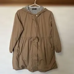 春コート子供服moujonjon春秋フード付きジャンパー 130