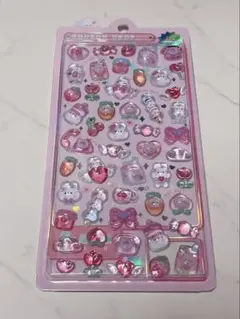 【正規品】ボンボンドロップシール　ももいろボンボン　うさぎ　ピンク