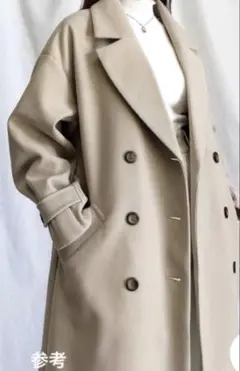 me±em select オーバーサイズ メルトンロングチェスターコート M