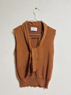 アダムエロペ　ボウタイ　サマーニットノースリーブ