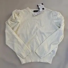 新品未使用品　Raffirait アイボリー パフスリーブニット LL