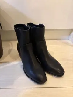 4/13まで　新品未使用ブラックレザーショートブーツ オリエンタルトラフィック