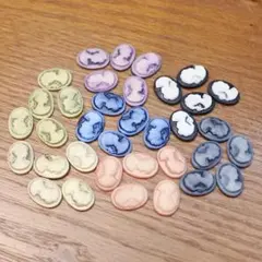 樹脂カメオパーツ 35個まとめて♡デコパーツ 樹脂パーツ
