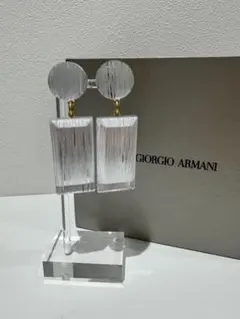 【未使用】GIORGIO ARMANI ジョルジオアルマーニ クリアイヤリングのサムネイル