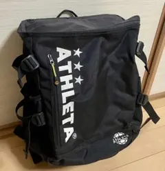 ATHLETAバックパック ブラック リュック サッカー フットサル スクエア型