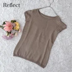 【M】リフレクト　半袖セーター　サマーニット　綿　コットン100　日本製