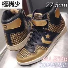 【極稀少・美品】CONVERSE ALL STAR ゴールド 千鳥格子 ベルクロ