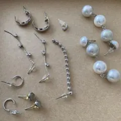 ピアス　セット　両耳5種　片耳2種