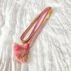 レディース 帯締め ピンク 金糸 平組