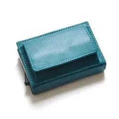 ■新品　送料込み■牛革スムース　スキミング防止　小銭入れ付き　ミニウォレットBG