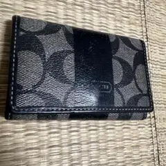 COACH ブラックレザー キーケース