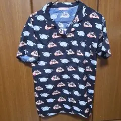 【美品】 WC クレヨンしんちゃん柄 半袖シャツ ブラック